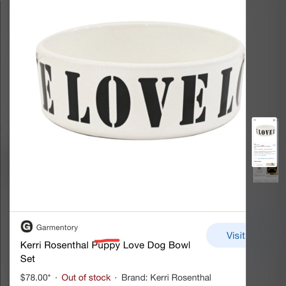 Kerrie Rosenthal Big Love dog bowls